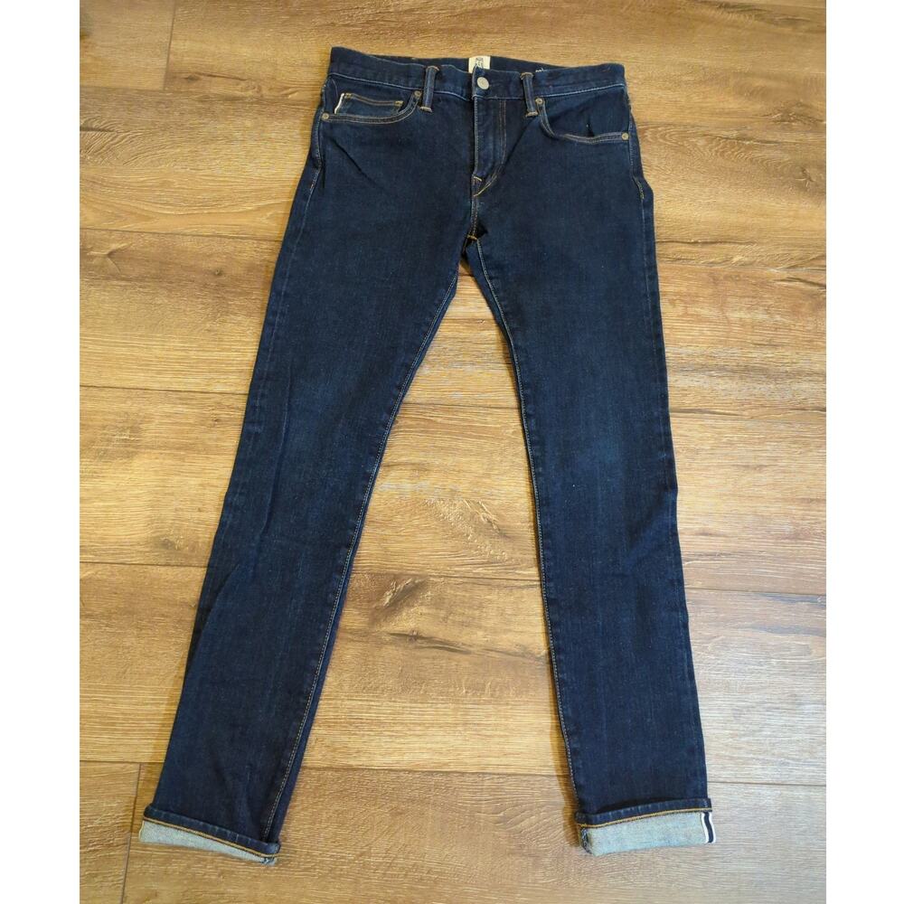 Hiroshi Kato Jeans Men's 30x30 The Needle Skinny 4-Way Selvedge Blue Denim USA